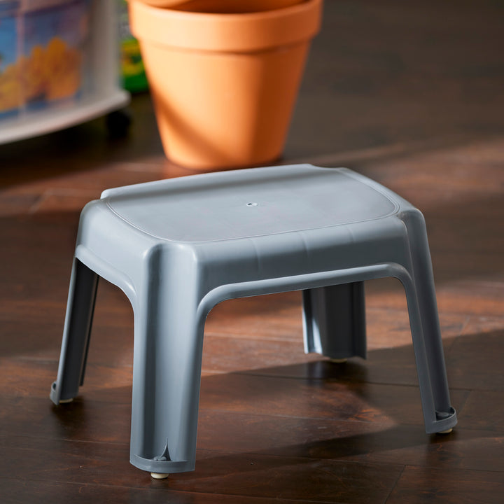 Gracious Living 9.5 Inches Plastic 1 Step Portable Home & Kitchen Stool (6 Pack) - VMInnovations