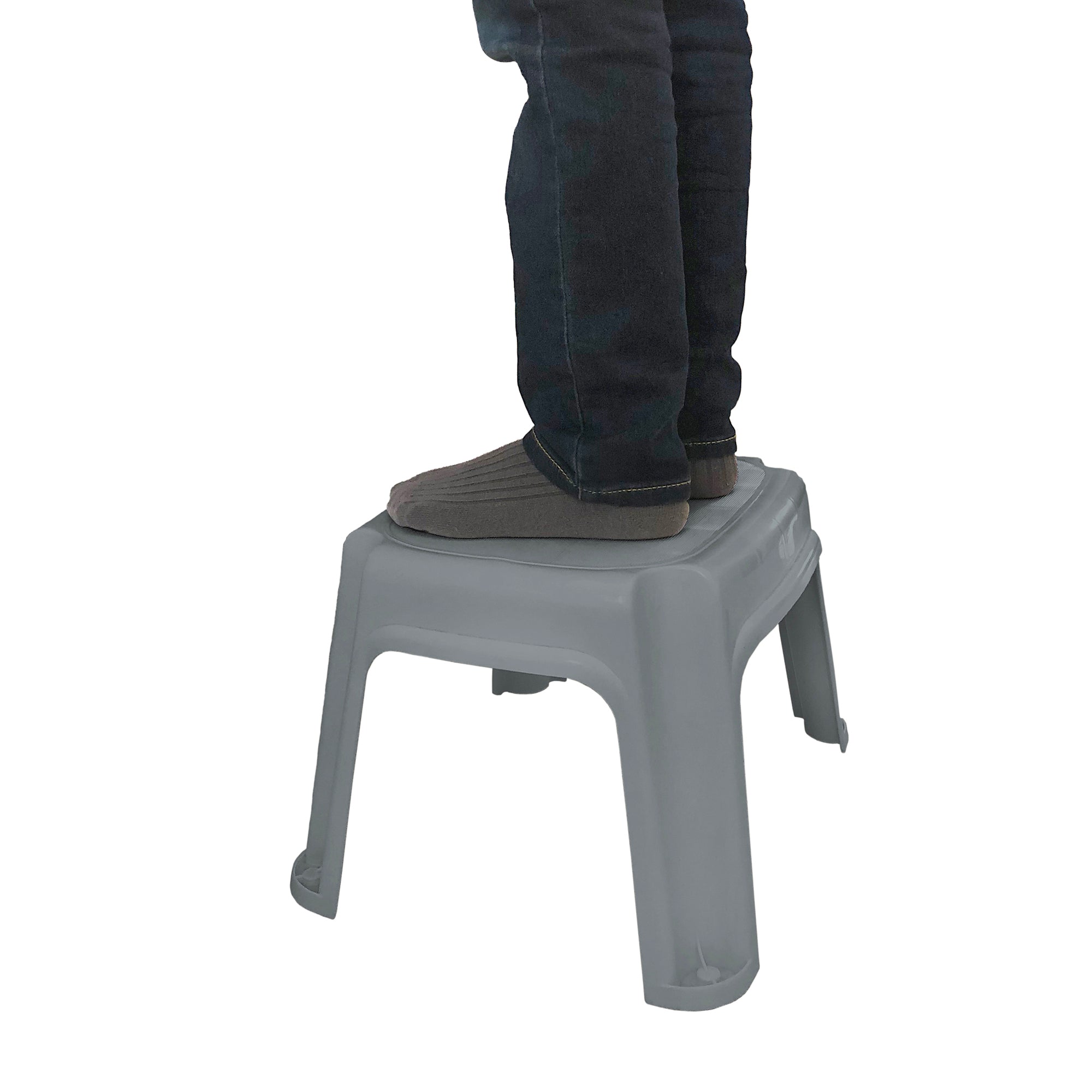 Gracious Living 9.5 Inches Plastic 1 Step Portable Home & Kitchen Stool (6 Pack) - VMInnovations