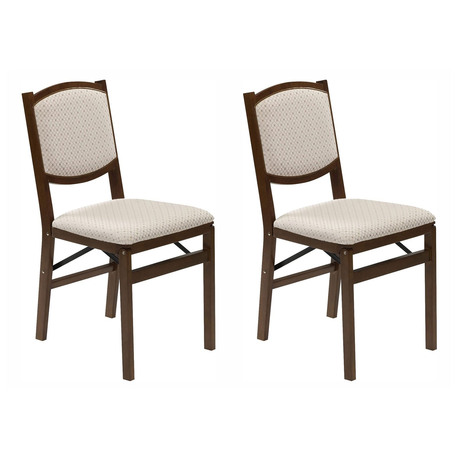 Stakmore Contemporary Upholstered Back Fruitwood Folding Dining Chair (4 Pack) - VMInnovations