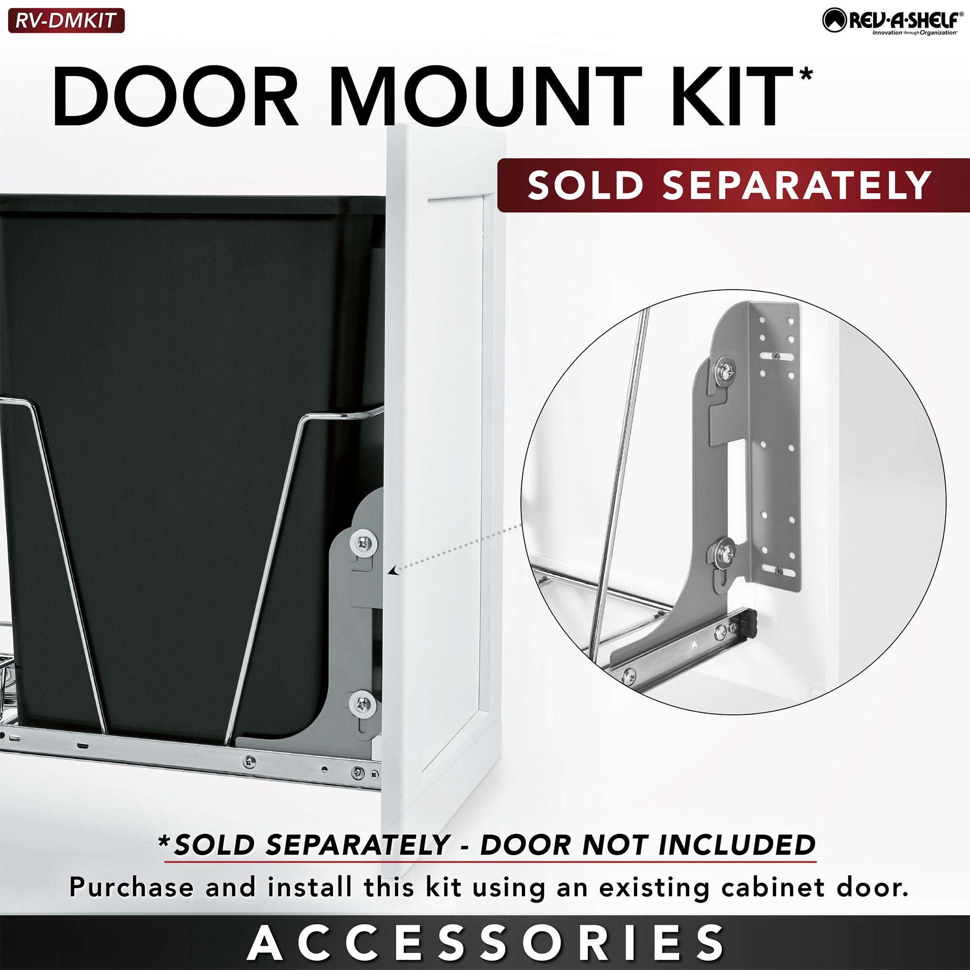 Rev-A-Shelf 20 Inch Pull Out Large Clothes Hamper, White, HPRV-1520 S (2 Pack)