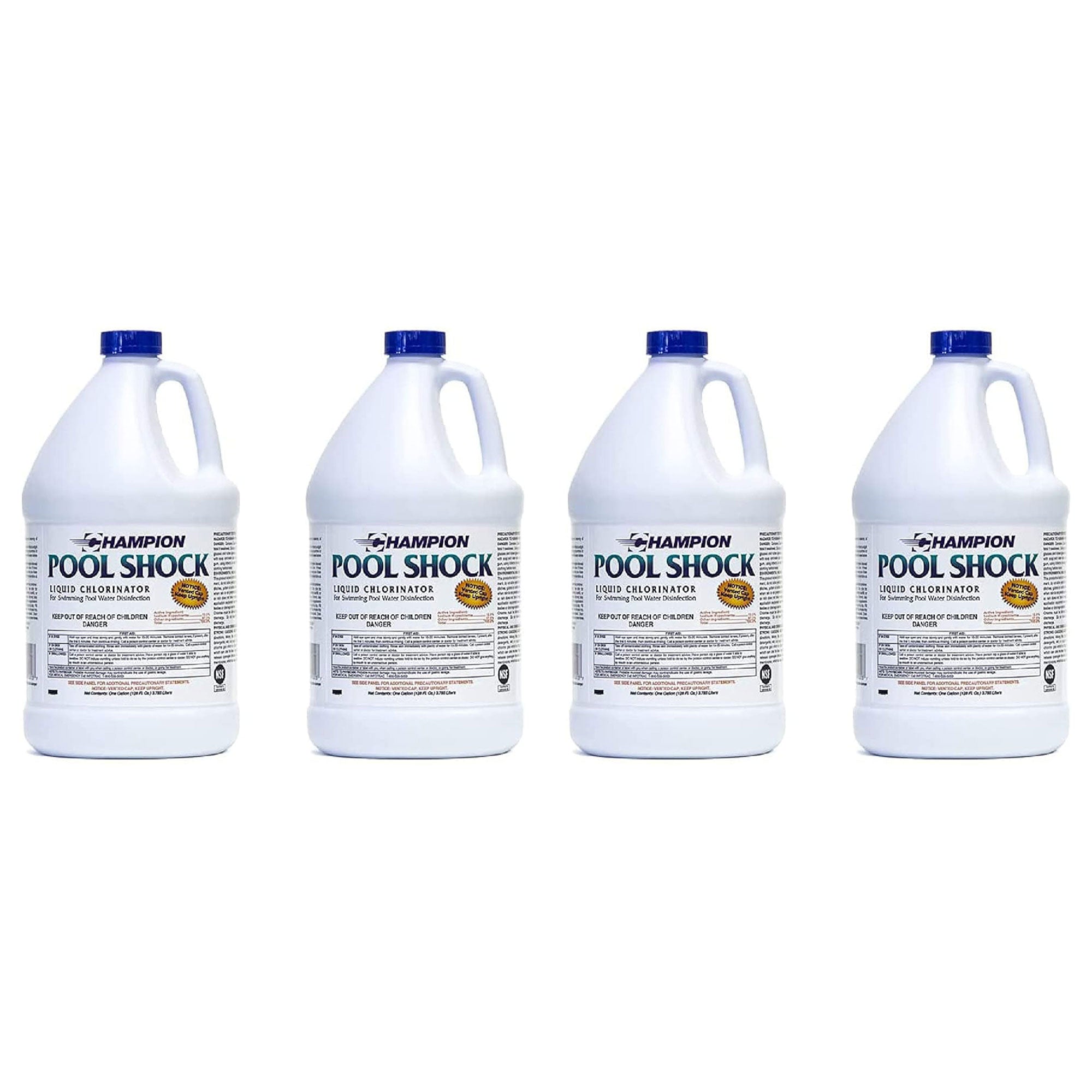 Champion Pool Shock Liquid Chlorinator for Pool Water Disinfection (4 Pack) - VMInnovations
