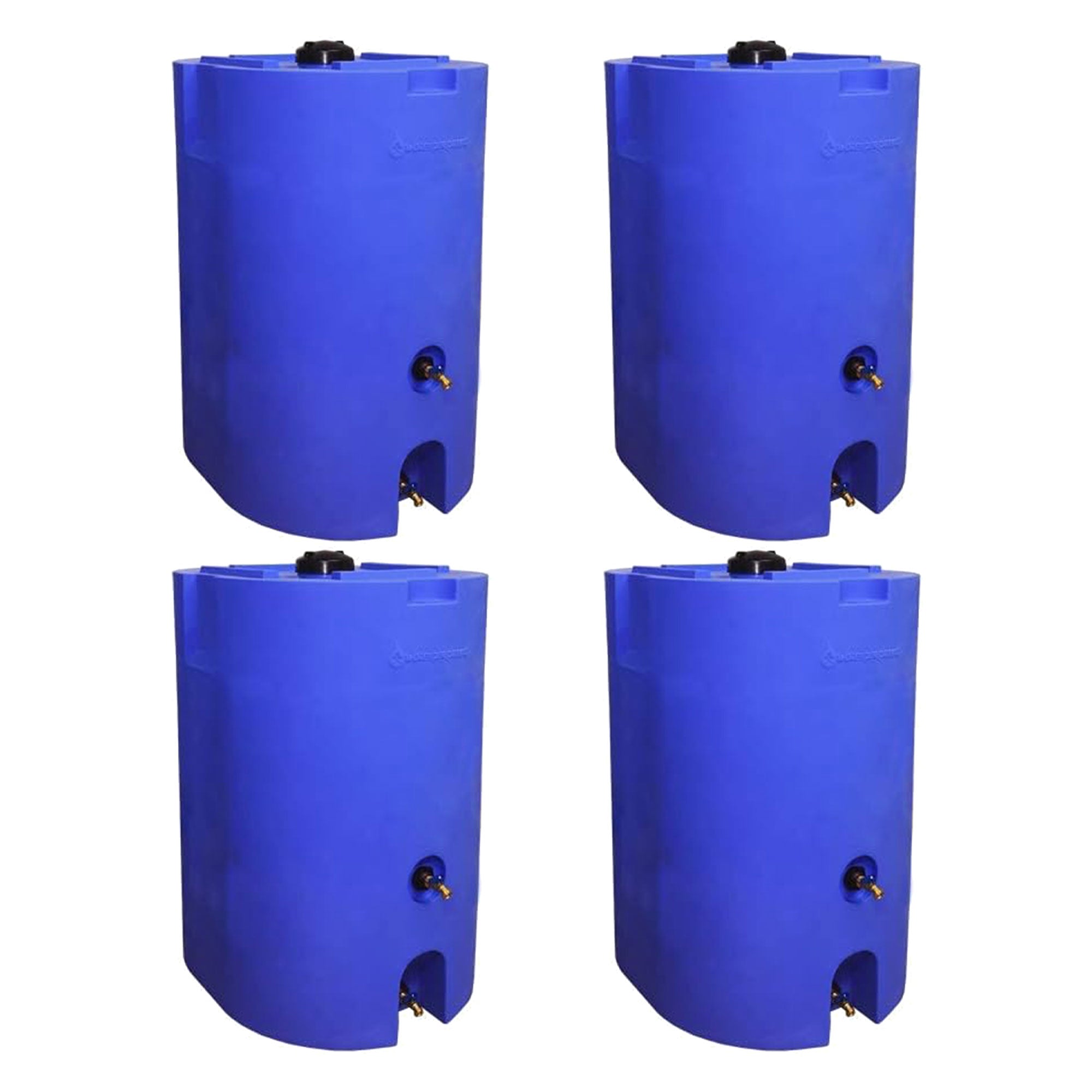 WaterPrepared 160 Gal Stackable Design Utility Water Tank w/ Large Cap, (4 Pack) - VMInnovations