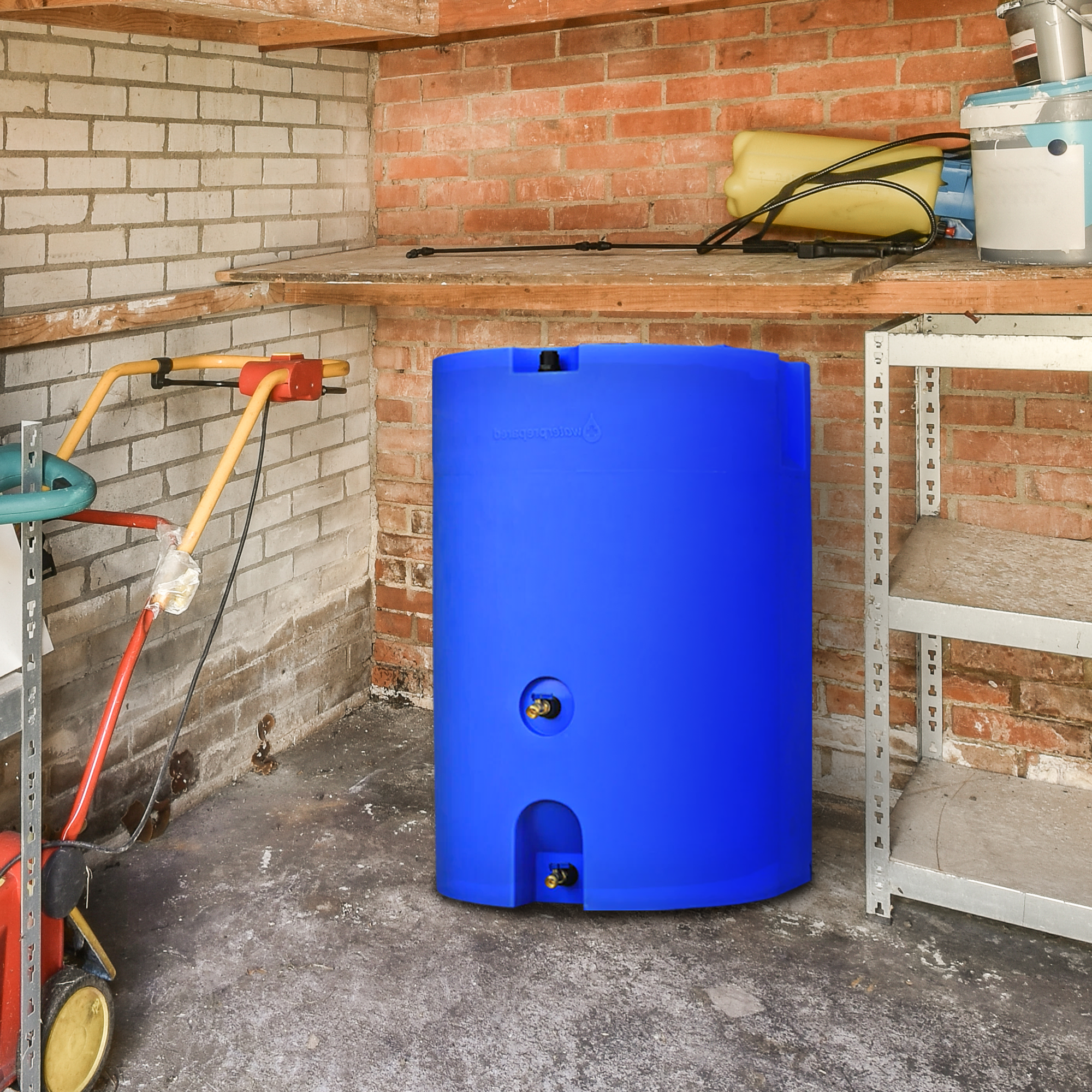 WaterPrepared 160 Gal Stackable Design Utility Water Tank w/ Large Cap, (4 Pack) - VMInnovations