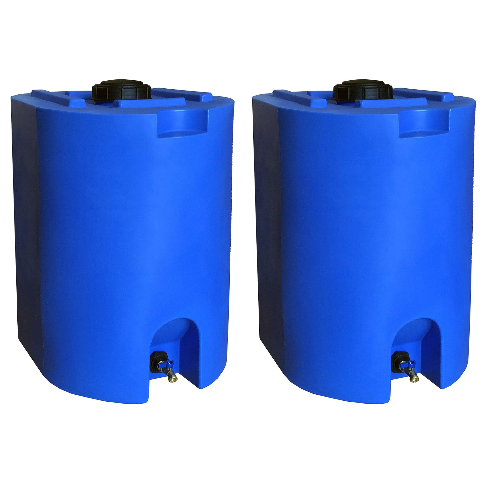 WaterPrepared 55 Gal Stackable Design Utility Water Tank with Large Cap (2 Pack) - VMInnovations