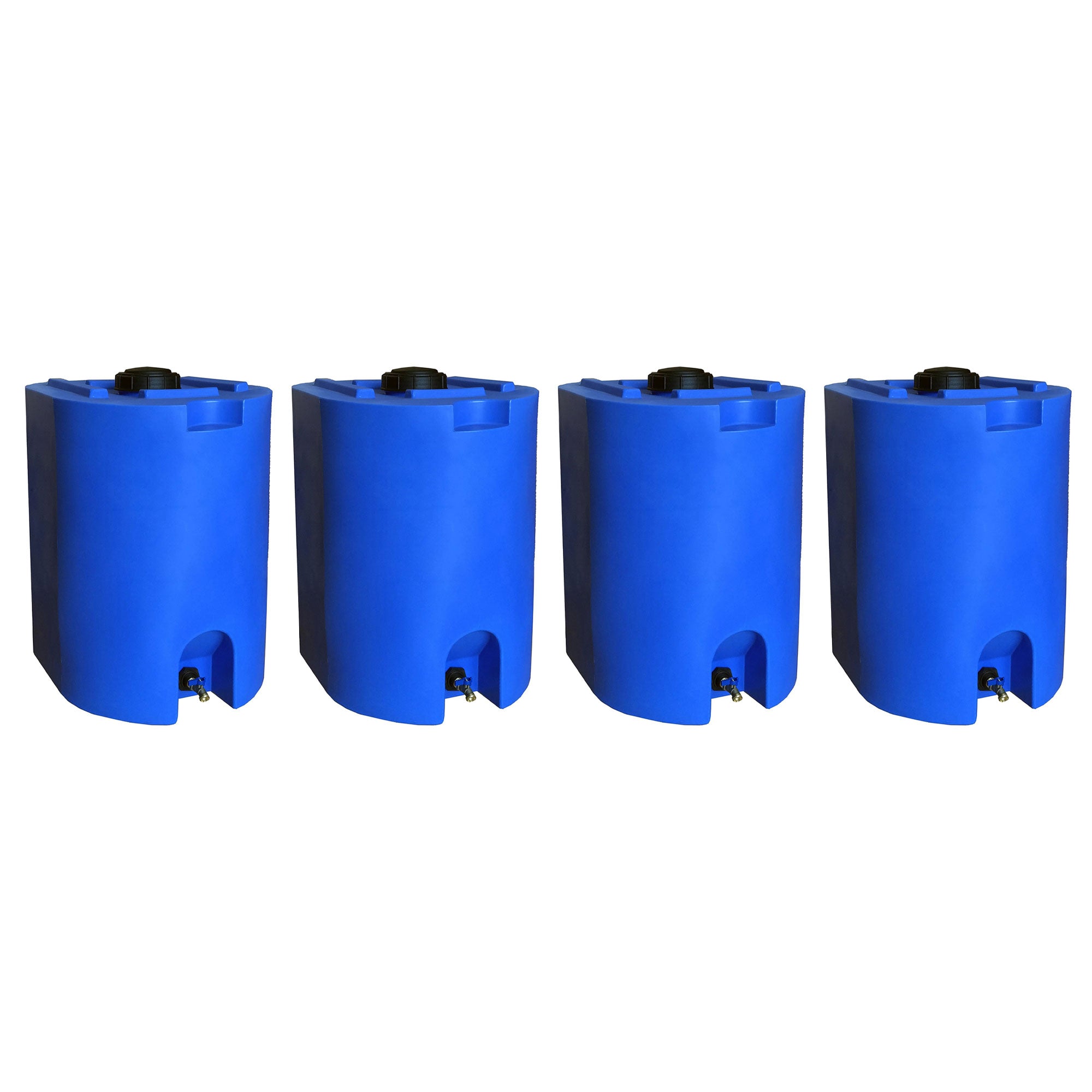 WaterPrepared 55 Gal Stackable Design Utility Water Tank with Large Cap (4 Pack) - VMInnovations