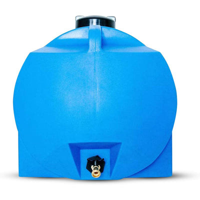WaterPrepared 35 Gal Water Tank w/ Large Cap, Brass Spigot & Handles (2 Pack)
