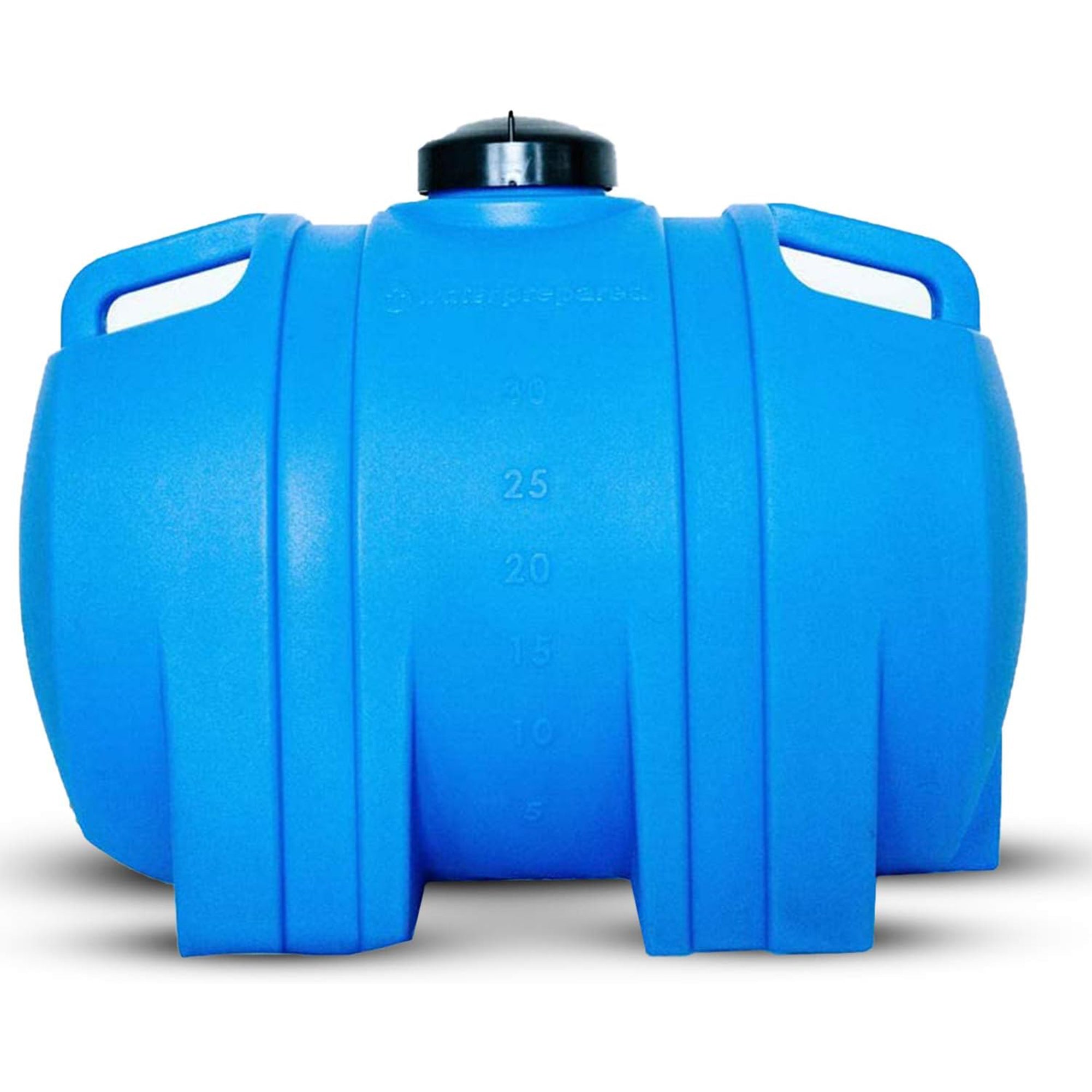 WaterPrepared 35 Gal Water Tank w/ Large Cap, Brass Spigot & Handles (4 Pack)