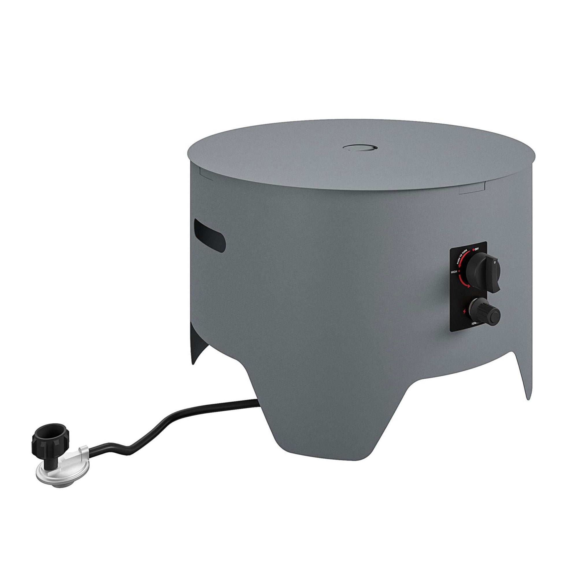 Cosmopolitan Astra Collection 23" Fire Pit w/Spark Ignition, Dark Gray(Open Box) - VMInnovations