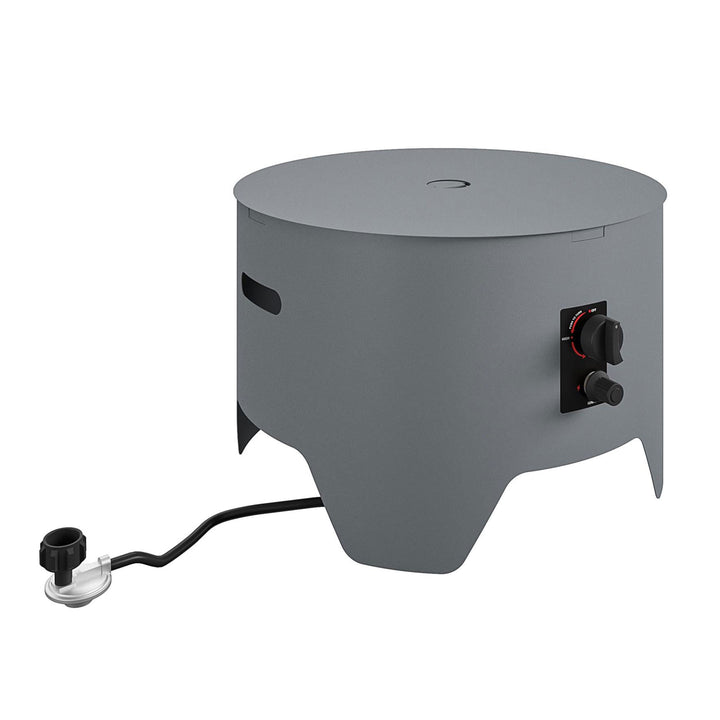Cosmopolitan Astra Collection 23 Inch Fire Pit with Spark Ignition, Dark Gray - VMInnovations