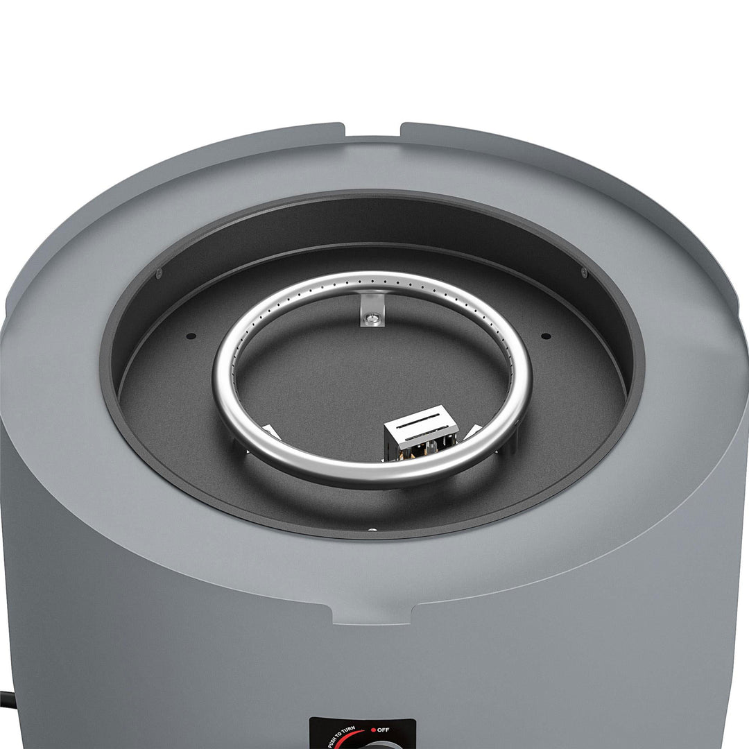 Cosmopolitan Astra Collection 23 Inch Fire Pit with Spark Ignition, Dark Gray - VMInnovations