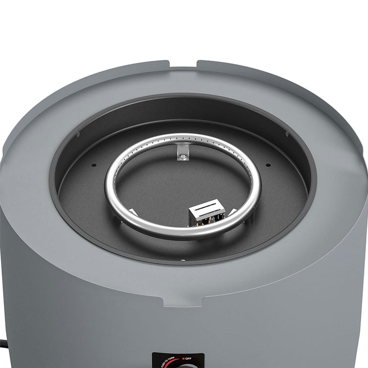Cosmopolitan Astra Collection 23 Inch Fire Pit with Spark Ignition, Dark Gray - VMInnovations
