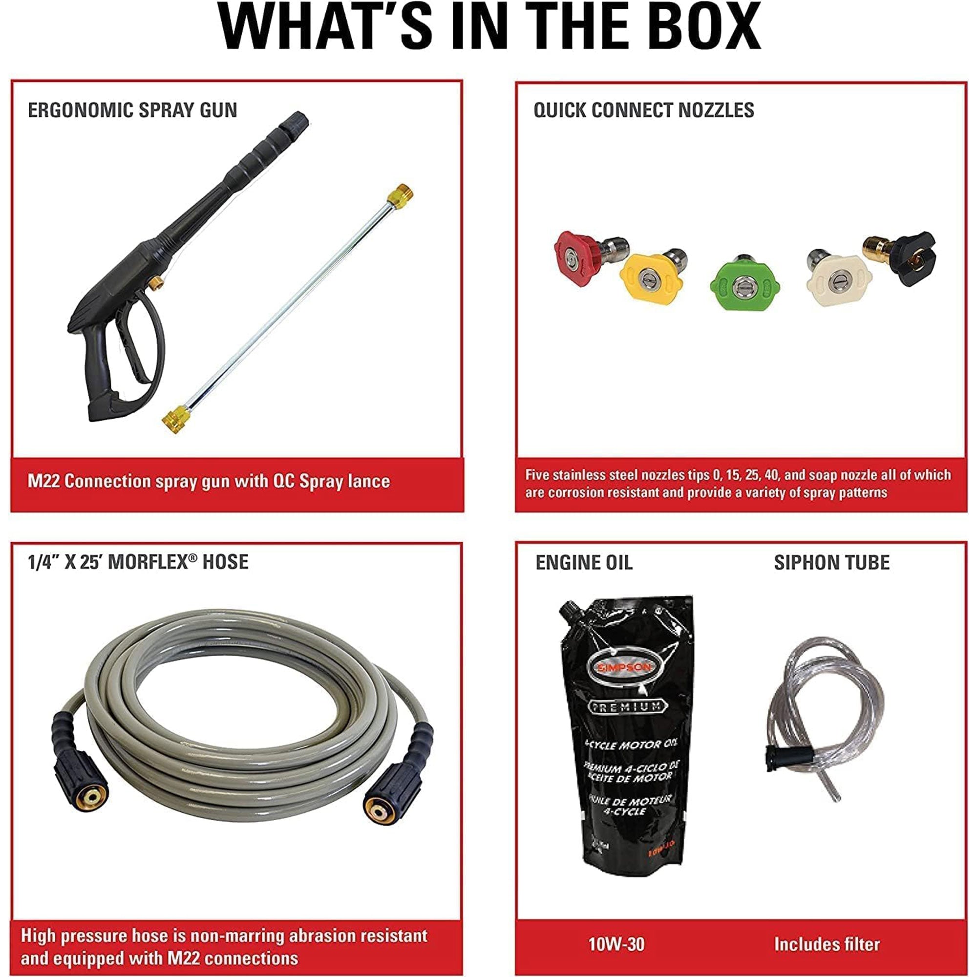 SIMPSON 3,100 PSI Gas Pressure Washer, Spray Gun & Wand, MS60763-S (Refurbished) - VMInnovations