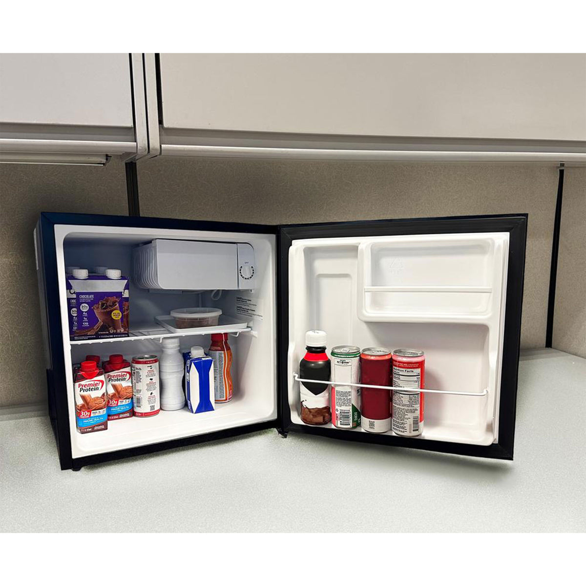 Attitude 1.6 Cubic Foot Flush Back Invisible Door Mini Refrigerator with Freezer - VMInnovations