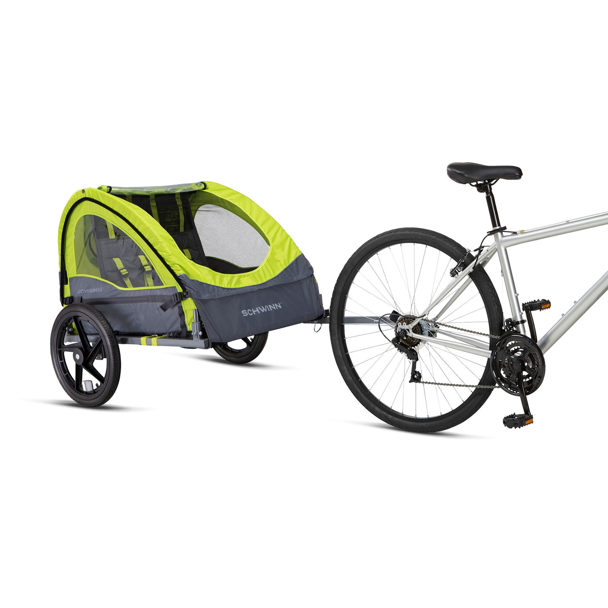 Schwinn Gemini Toddler Unisex Trailer with Stroller Kit & Aluminum Frame Design - VMInnovations