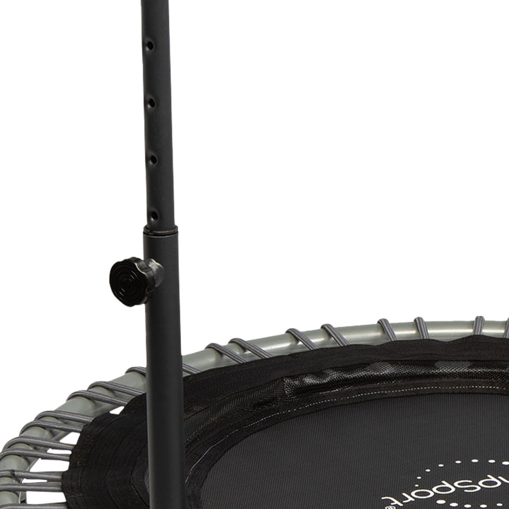 JumpSport 350 Series 39" Fitness Trampoline & Handle Bar Bundle, Adjustable Bungees, Stable No-Tip Arched Legs, & 60 Day Streaming Trial - VMInnovations