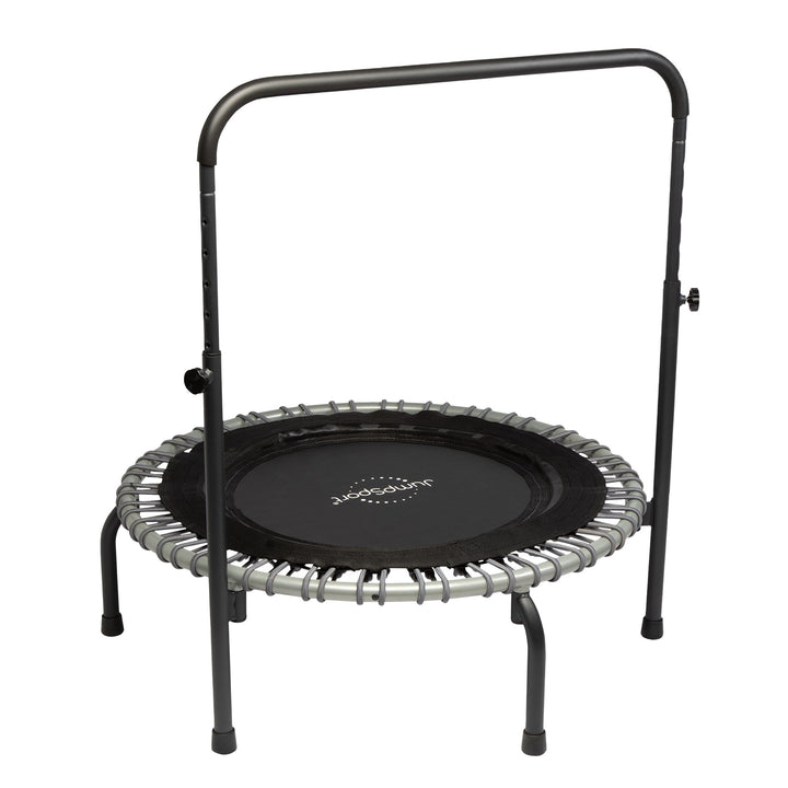JumpSport 350 Series 39" Fitness Trampoline & Handle Bar Bundle, Adjustable Bungees, Stable No-Tip Arched Legs, & 60 Day Streaming Trial - VMInnovations