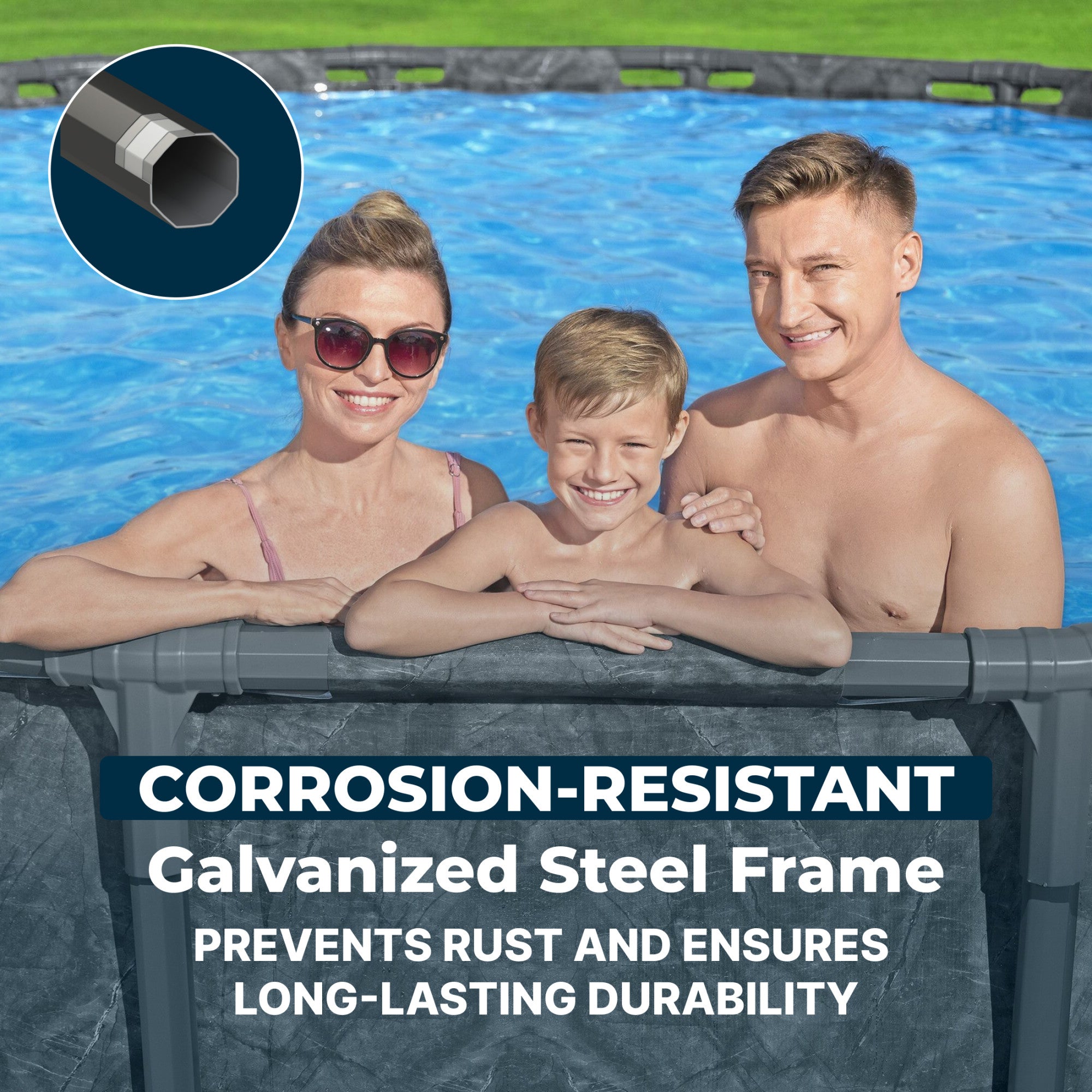 Bestway APX 365 18'x52" Round Above Ground Swimming Pool Set with Pump & Ladder