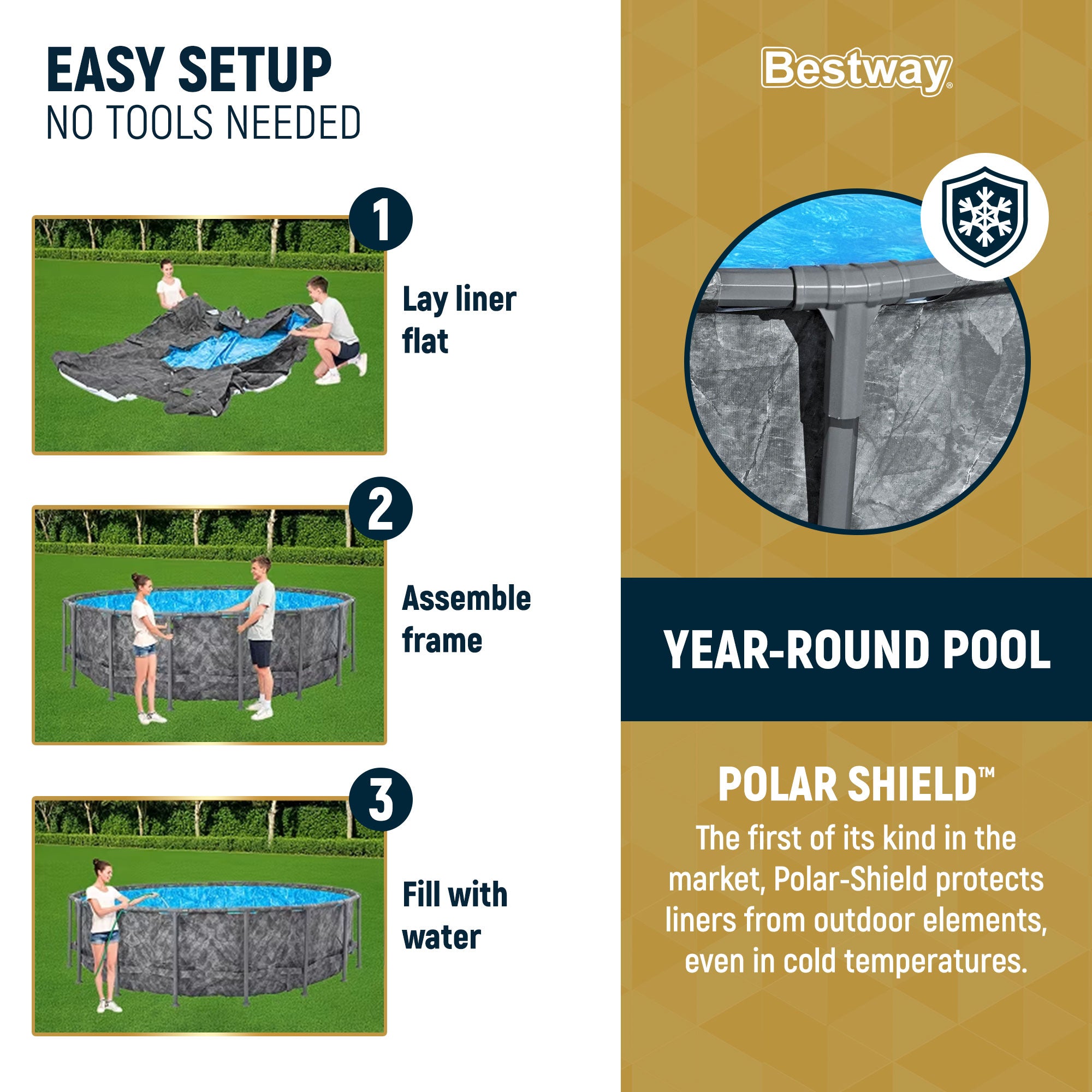Bestway APX 365 18'x52" Above Ground Swimming Pool w/ Pump & Ladder (Open Box)