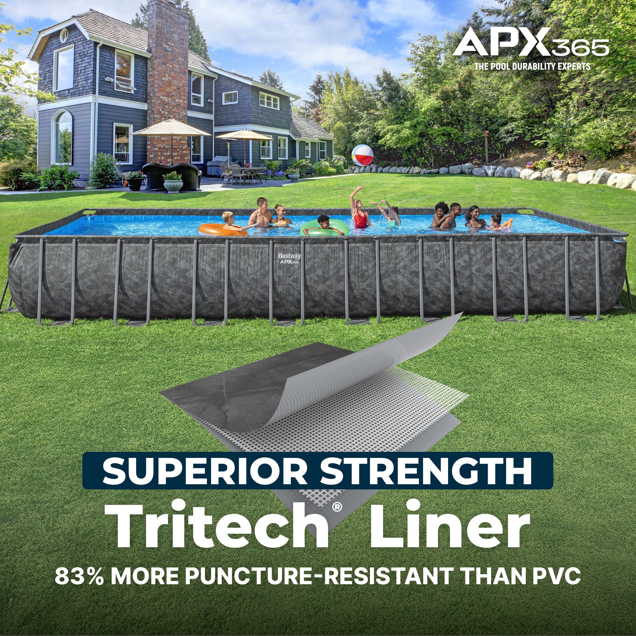 Bestway APX 365 31'4"x16'x52" Rectangular Above Ground Swimming Pool (For Parts) - VMInnovations