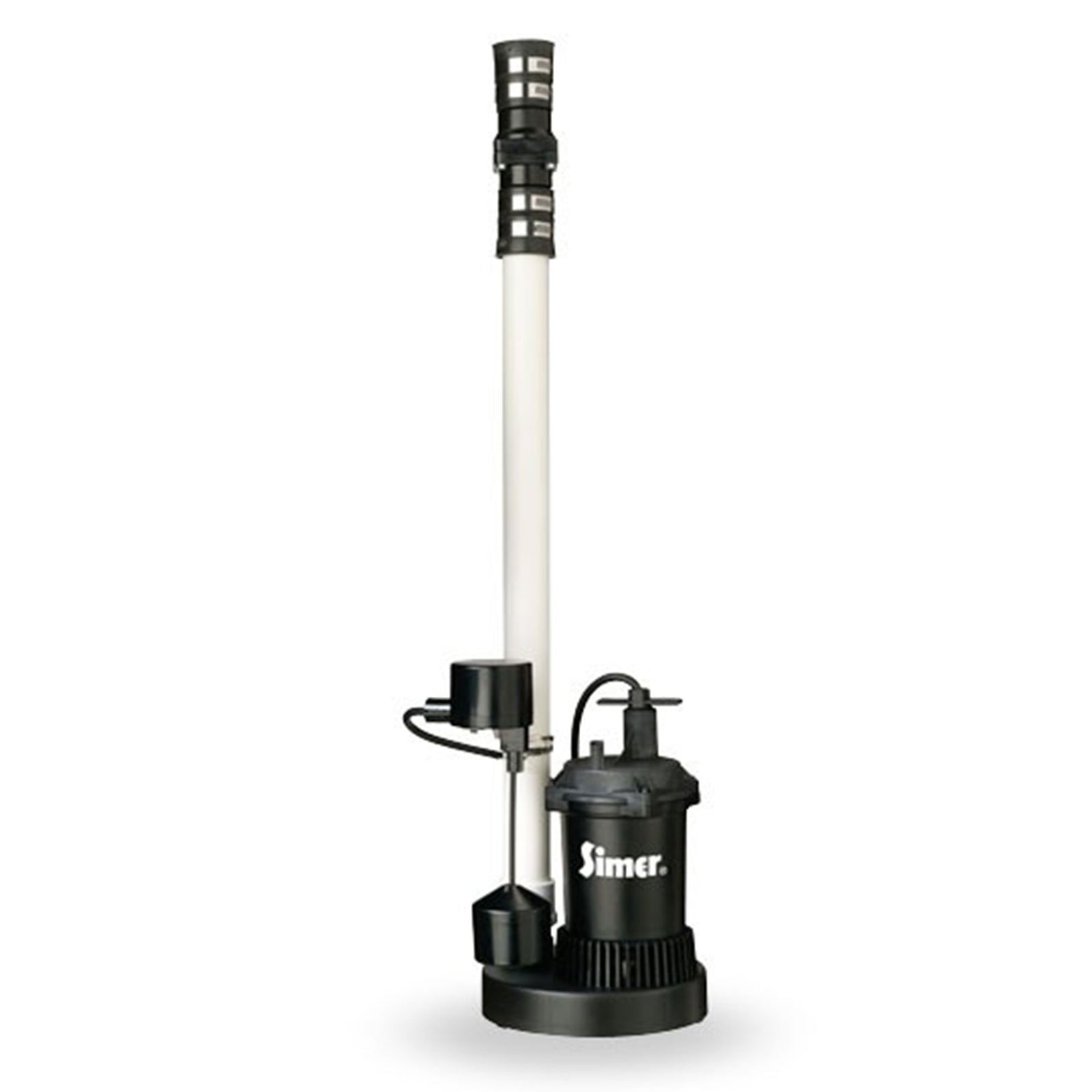 Simer Quick Install Sump Pump with Pre Assembled Discharge Pipe and Hose Kit - VMInnovations