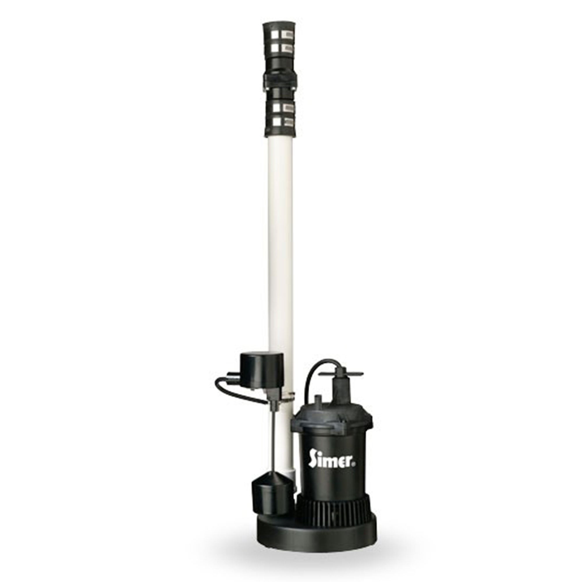 Simer Quick Install Sump Pump with Pre Assembled Discharge Pipe and Hose Kit - VMInnovations