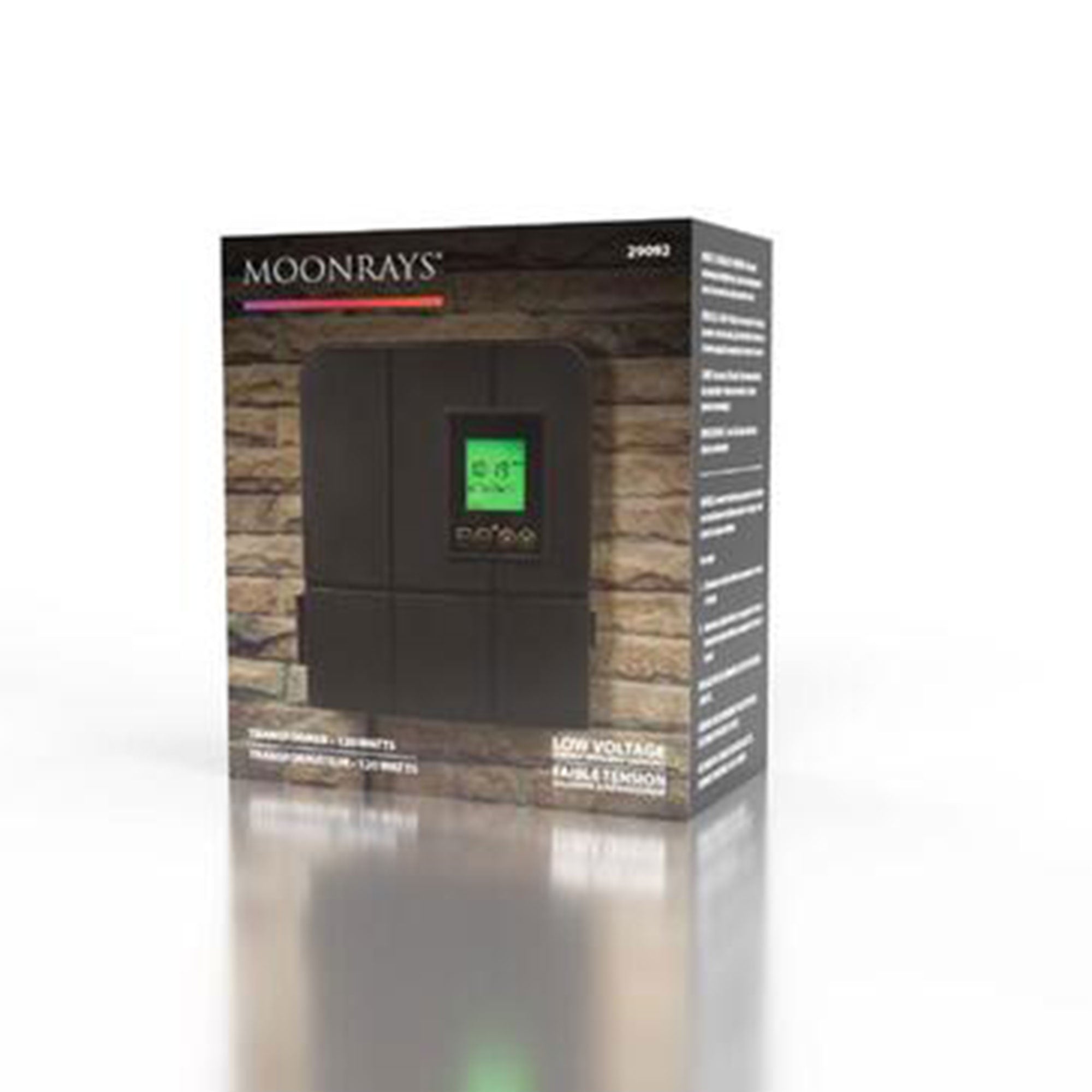 Fusion 120 Watts Low Voltage Stake Light Transformer with Built-In Timer, Black - VMInnovations