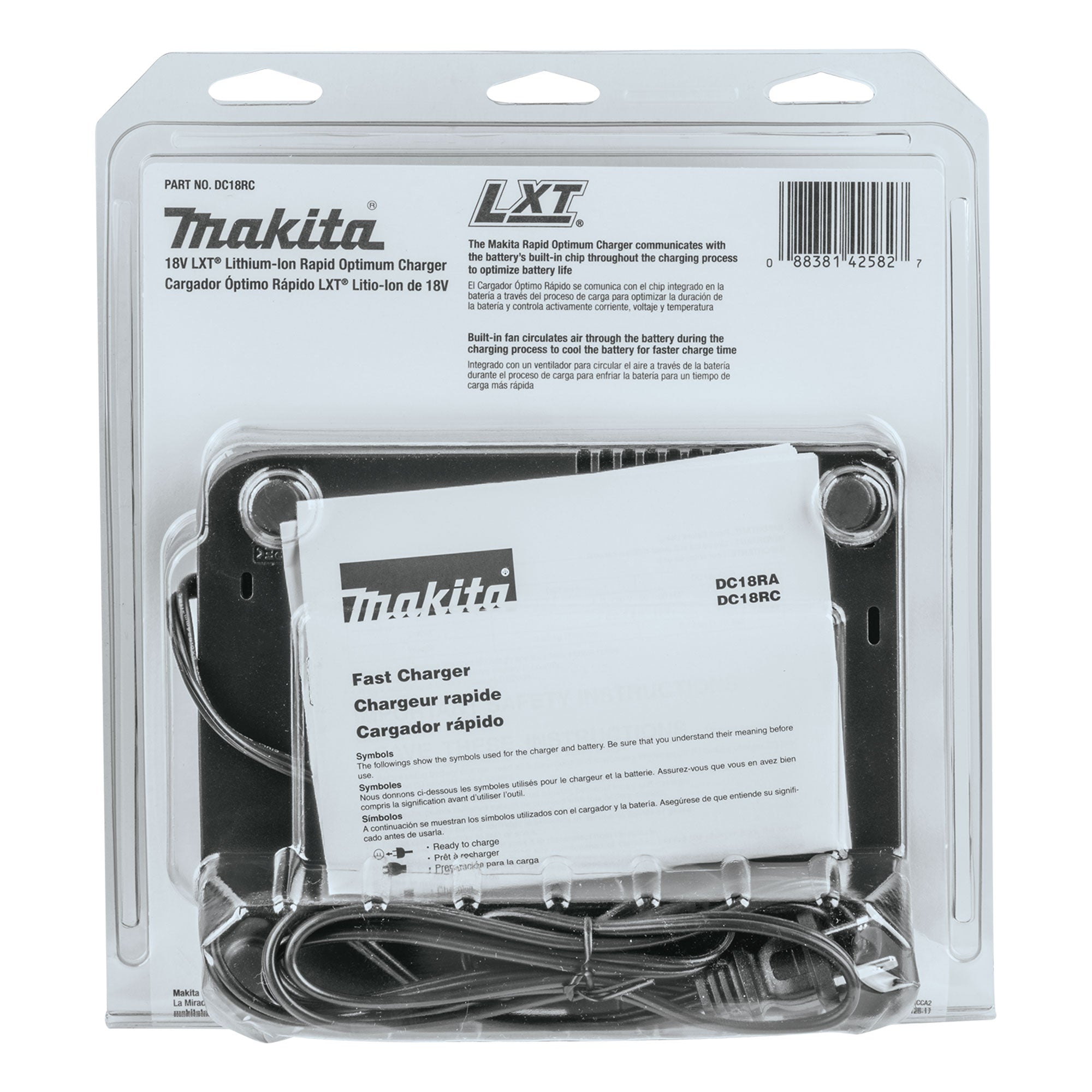 Makita 18 Volt LXT Lithium Ion Rapid Optimum Charger with Built In Fan for Tools - VMInnovations