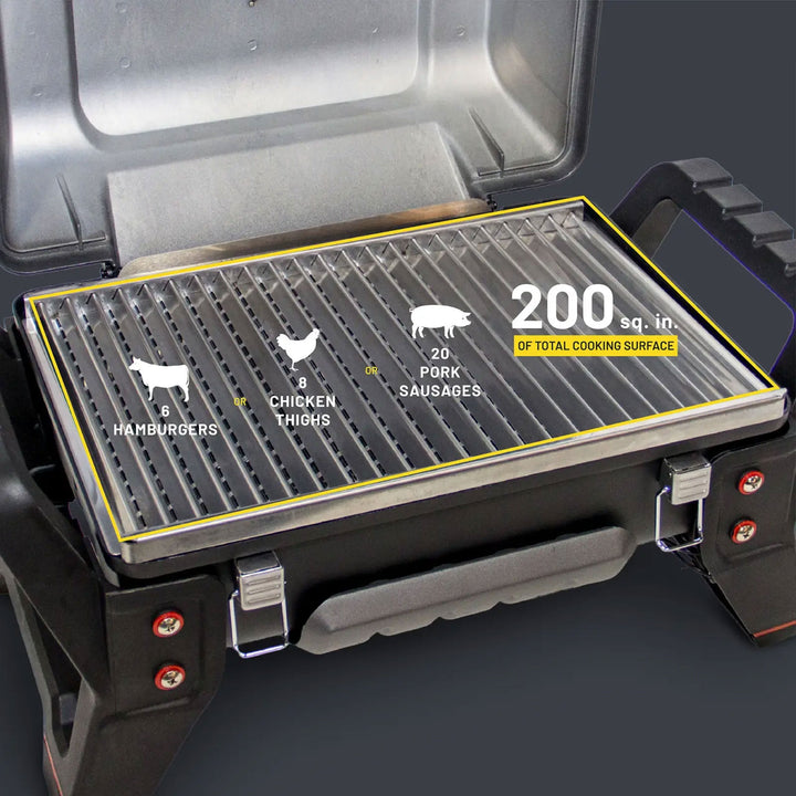 Char-Broil Grill2Go X200 Tabletop Gas Grill w/Tru-Infrared Cooking System, Black - VMInnovations