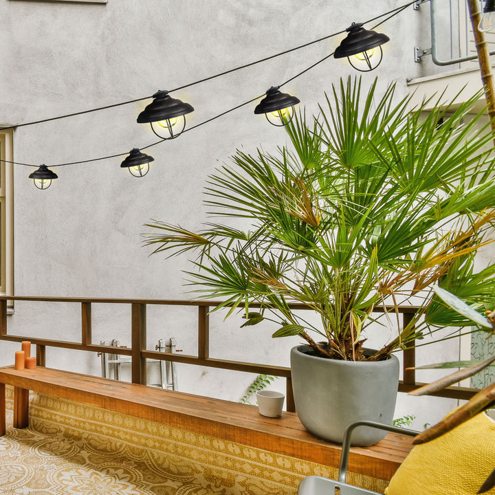 Globe Electric Porto String 10 Light Set with Incandescent Design and Metal Cage - VMInnovations