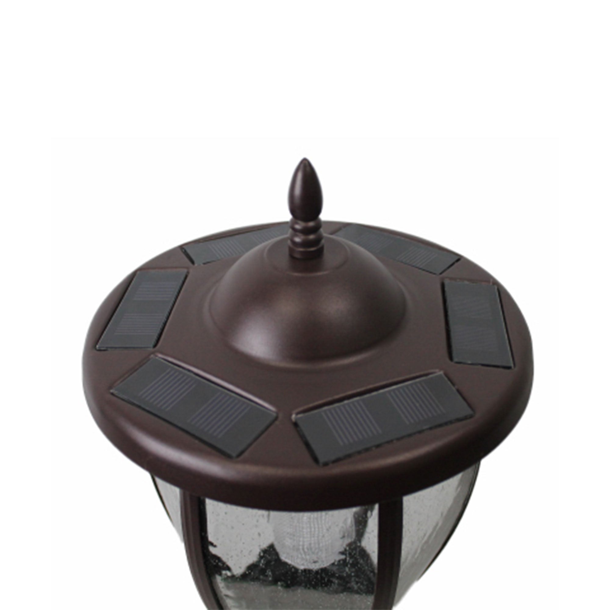 Sun-Ray Kenwick 7 Foot Single Head Solar Lamp Post & Planter, 1 Light, Bronze - VMInnovations