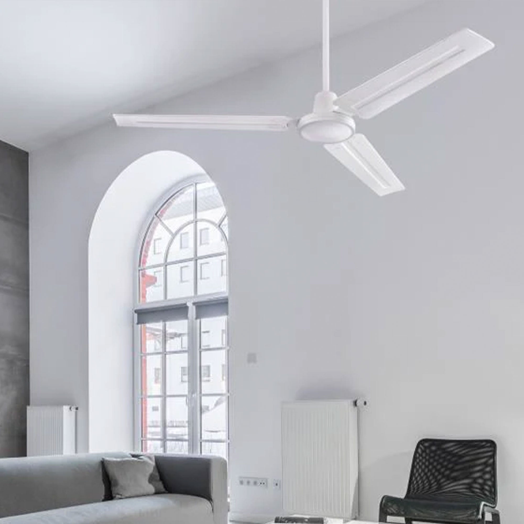 Westinghouse Jax 56" Industrial Ceiling Fan for Rooms Up to 400 Sq. ft., White - VMInnovations