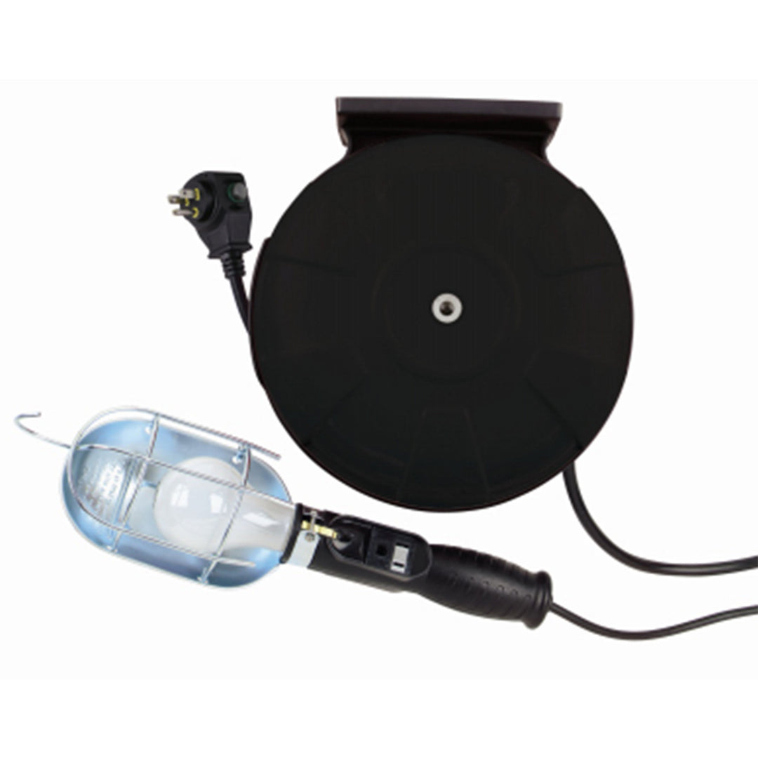 Master Electrician 75W Trouble Light w/ 40 Ft Extension Cord Reel, Housing Only