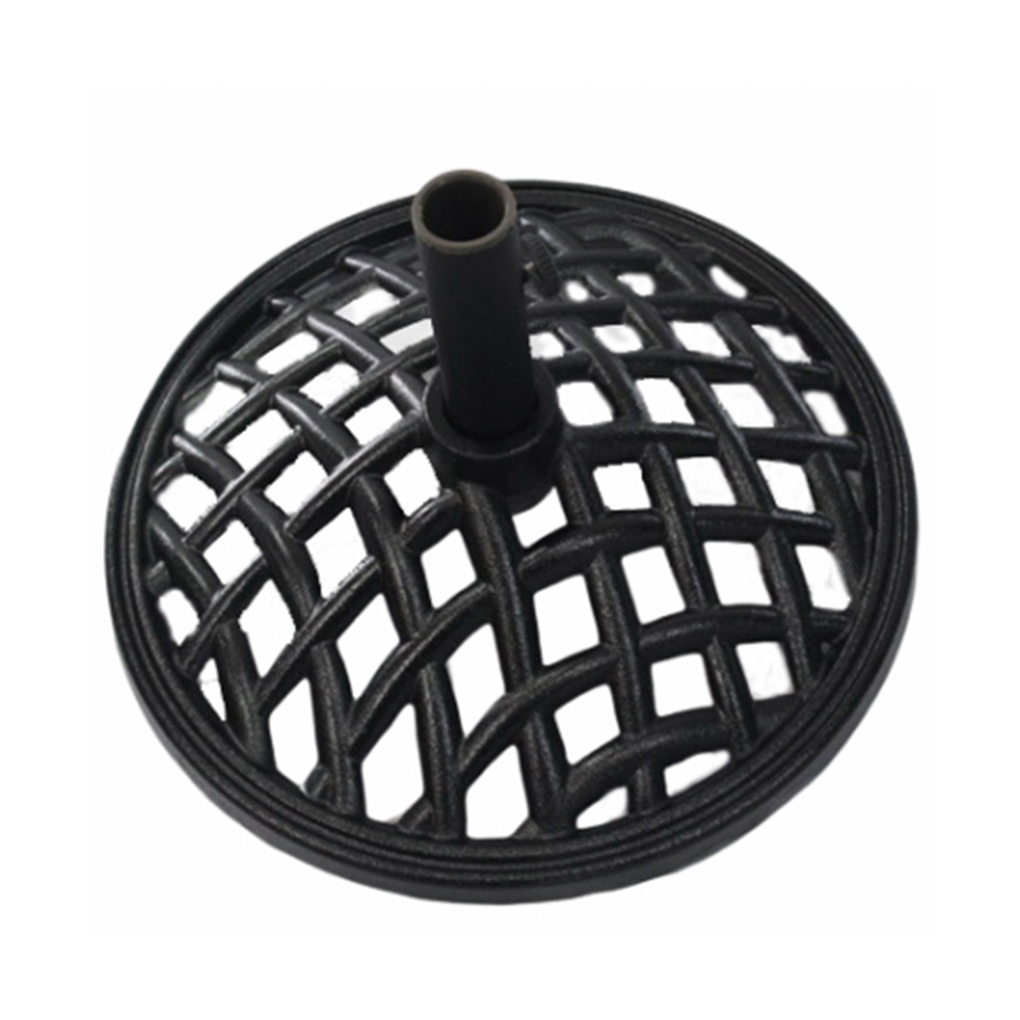 Four Seasons Courtyard Nantucket 19" All Weather Cast Iron Umbrella Base, Black - VMInnovations