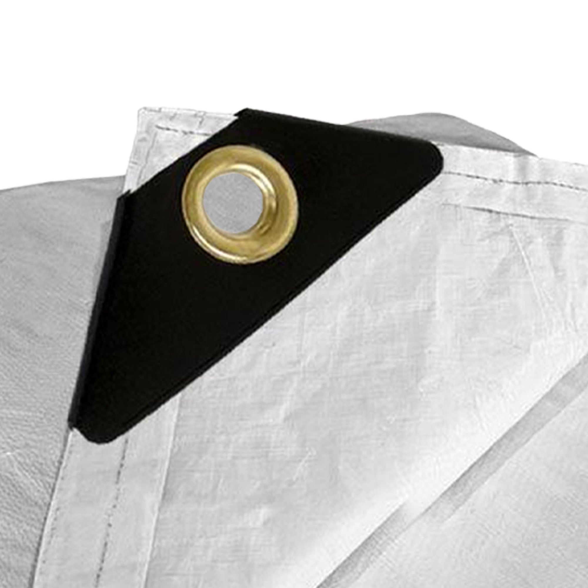TruGuard 12 Foot x 20 Foot Fire Resistant Fire Retardant Construction Tarp, White - VMInnovations