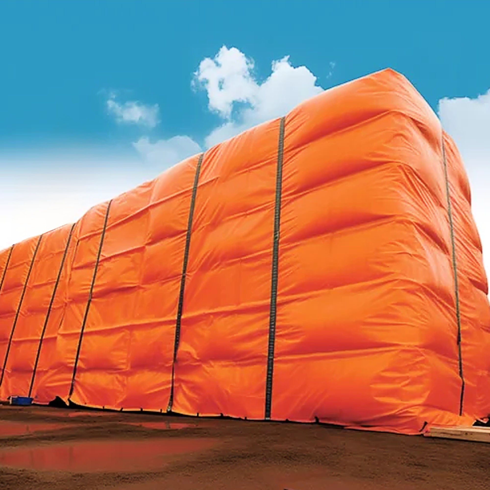 TruGuard 12 Foot x 20 Foot Concrete Curing Blanket Construction Tarp, Orange - VMInnovations