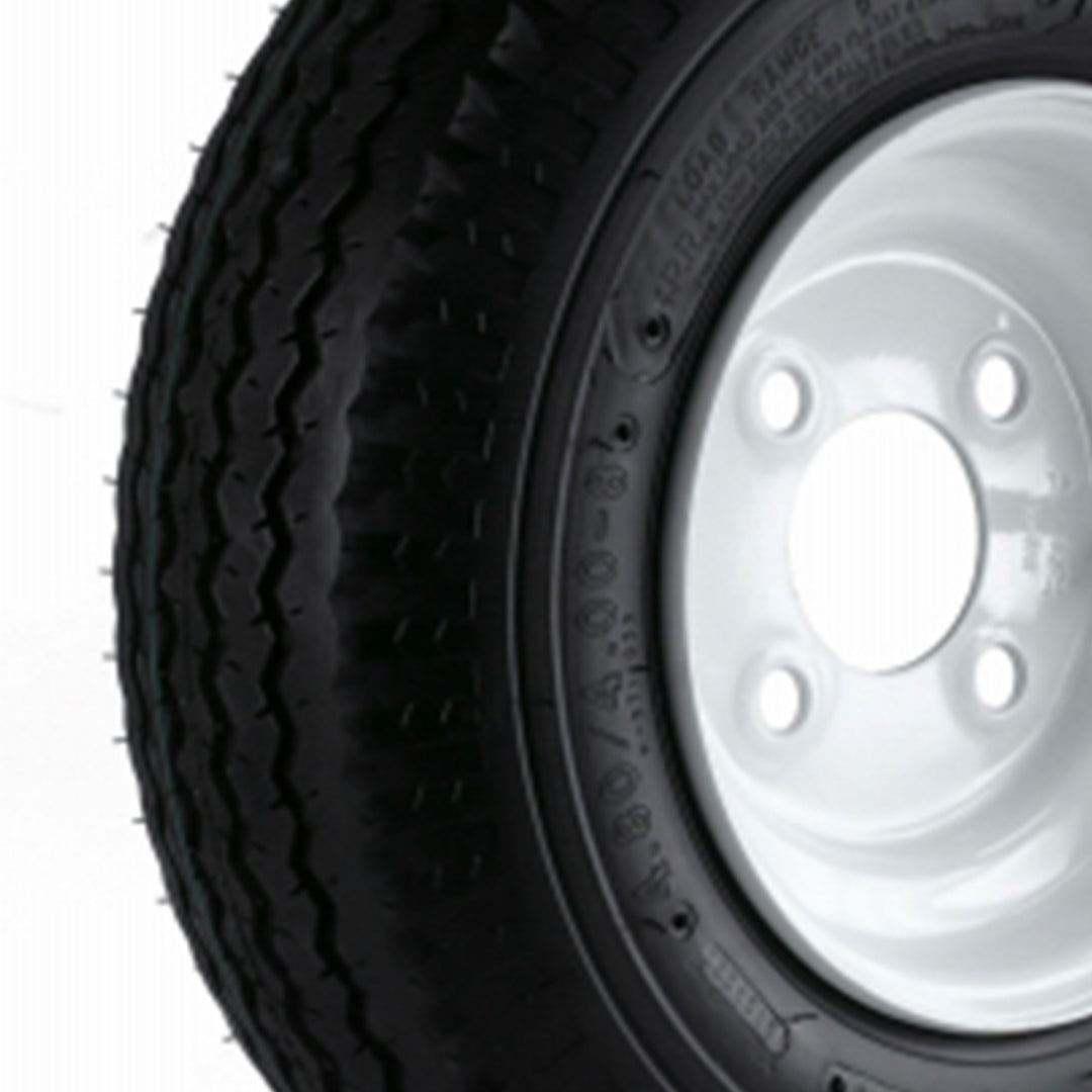 Kenda Loadstar 480/400-8 LRB Utility Trailer Tire and 4-Hole Custom Spoke Wheel