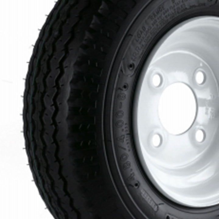 Kenda Loadstar 480/400-8 LRB Utility Trailer Tire and 4-Hole Custom Spoke Wheel