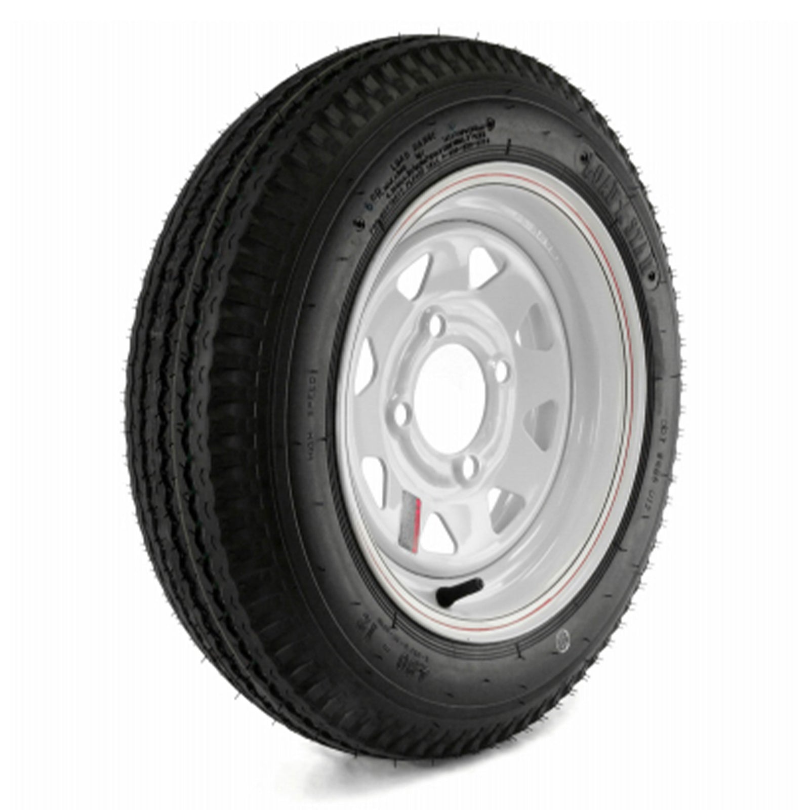 Kenda Loadstar 480-12 LRC Utility Trailer Tire and 4-Hole Custom Spoke Wheel - VMInnovations