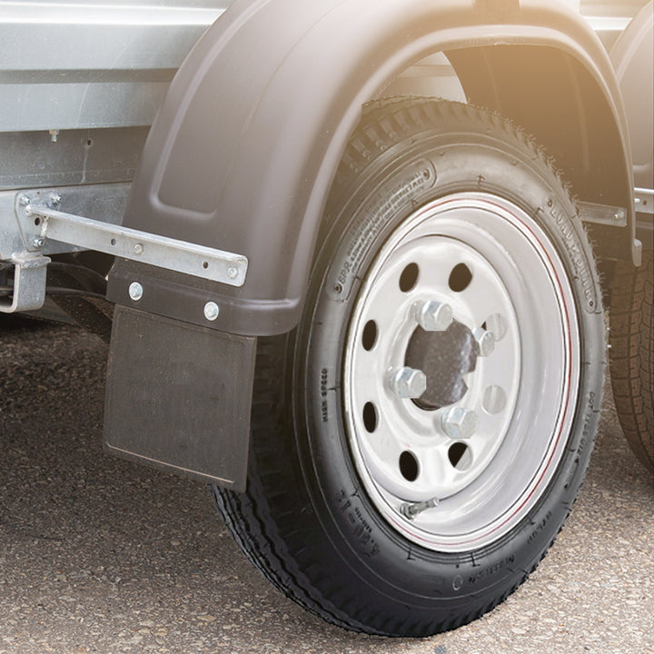 Kenda Loadstar 480-12 LRC Utility Trailer Tire and 4-Hole Custom Spoke Wheel - VMInnovations