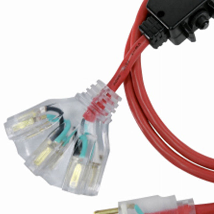 Master Electrician 50 Feet Outdoor Extension Cord with Inline Circuit Breaker - VMInnovations