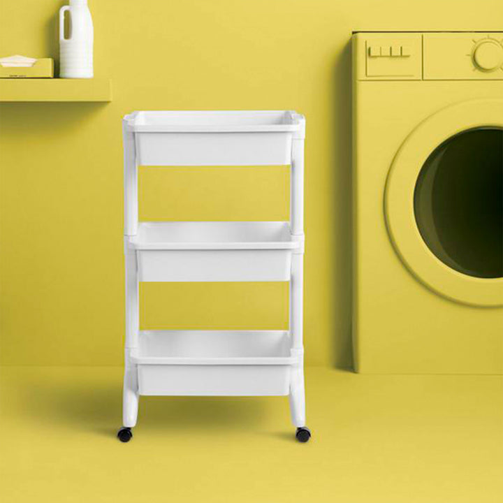 Sterilite 3 Tier Utility Rolling Organization Cart Portable Storage Bins, 3 Pack - VMInnovations