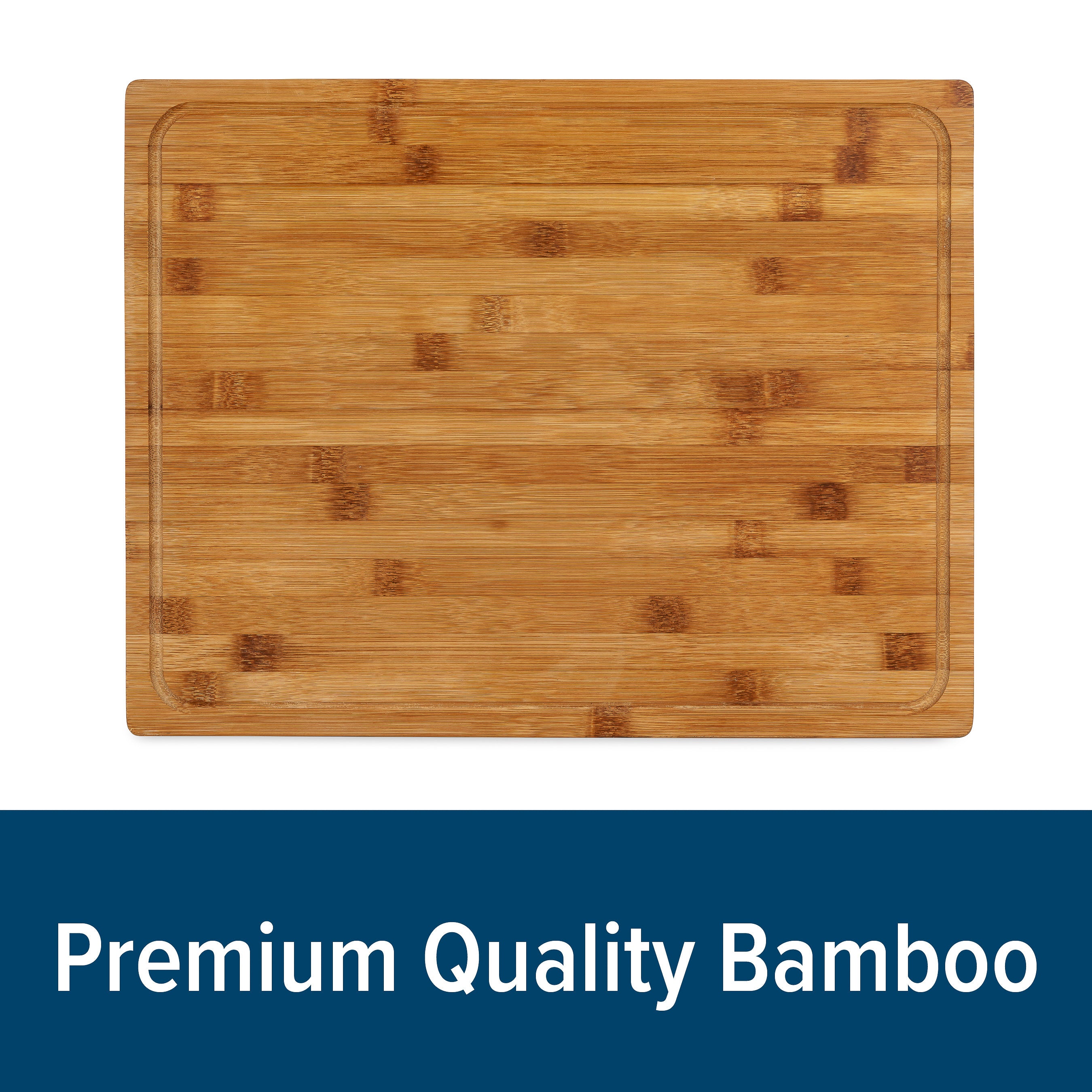 Camco Bamboo Cutting Board, 18 x 14 x 1 3/4 In, Durable Kitchen Essential, Brown - VMInnovations