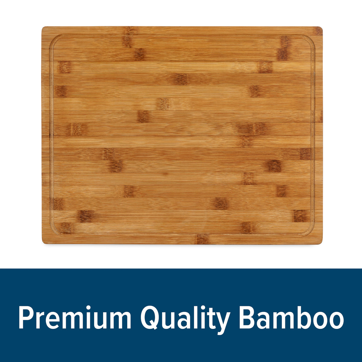 Camco Bamboo Cutting Board, 18 x 14 x 1 3/4 In, Durable Kitchen Essential, Brown