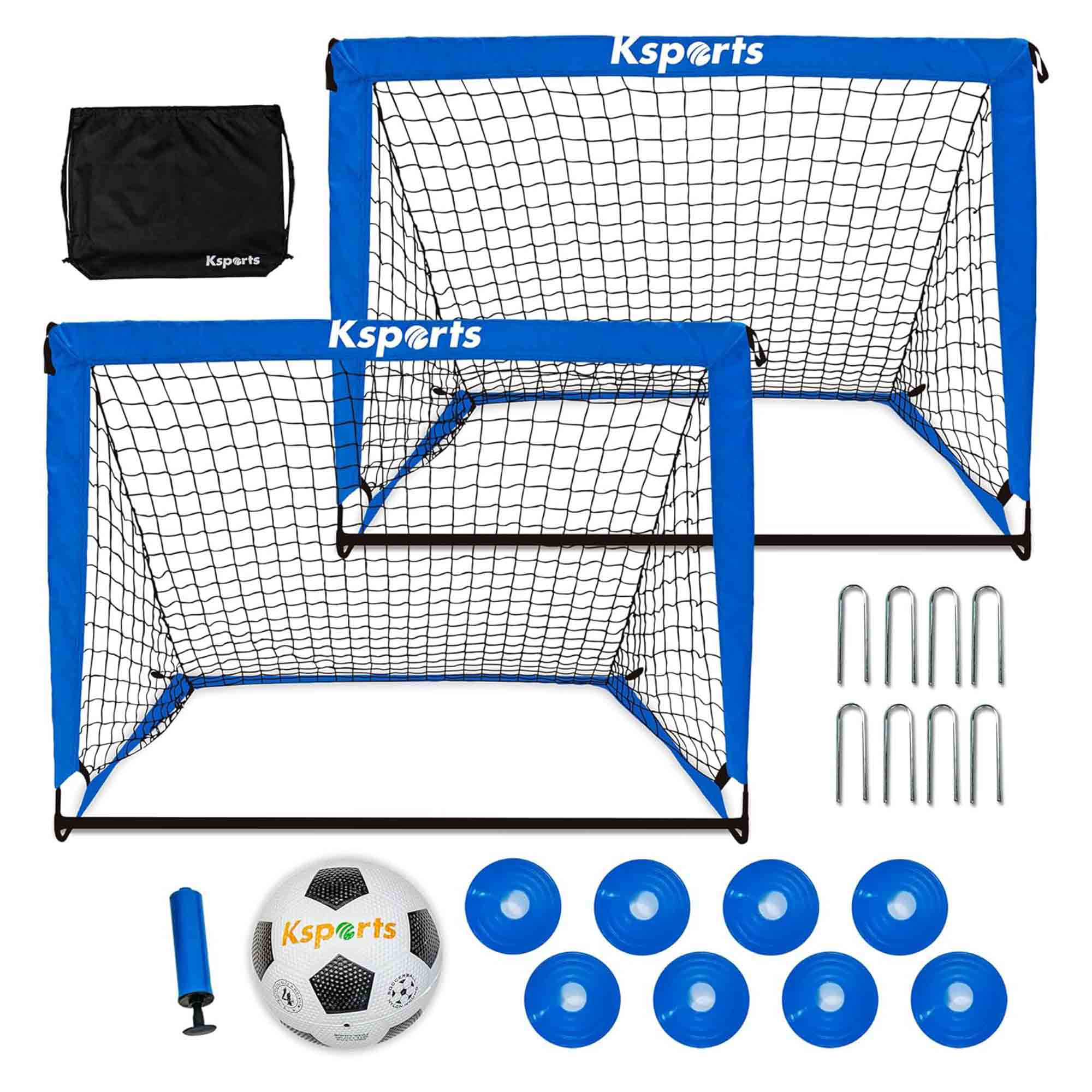 Ksports Squad Outdoor Portable Soccer Goal Set Kids Training Equipment, 4 x 3'