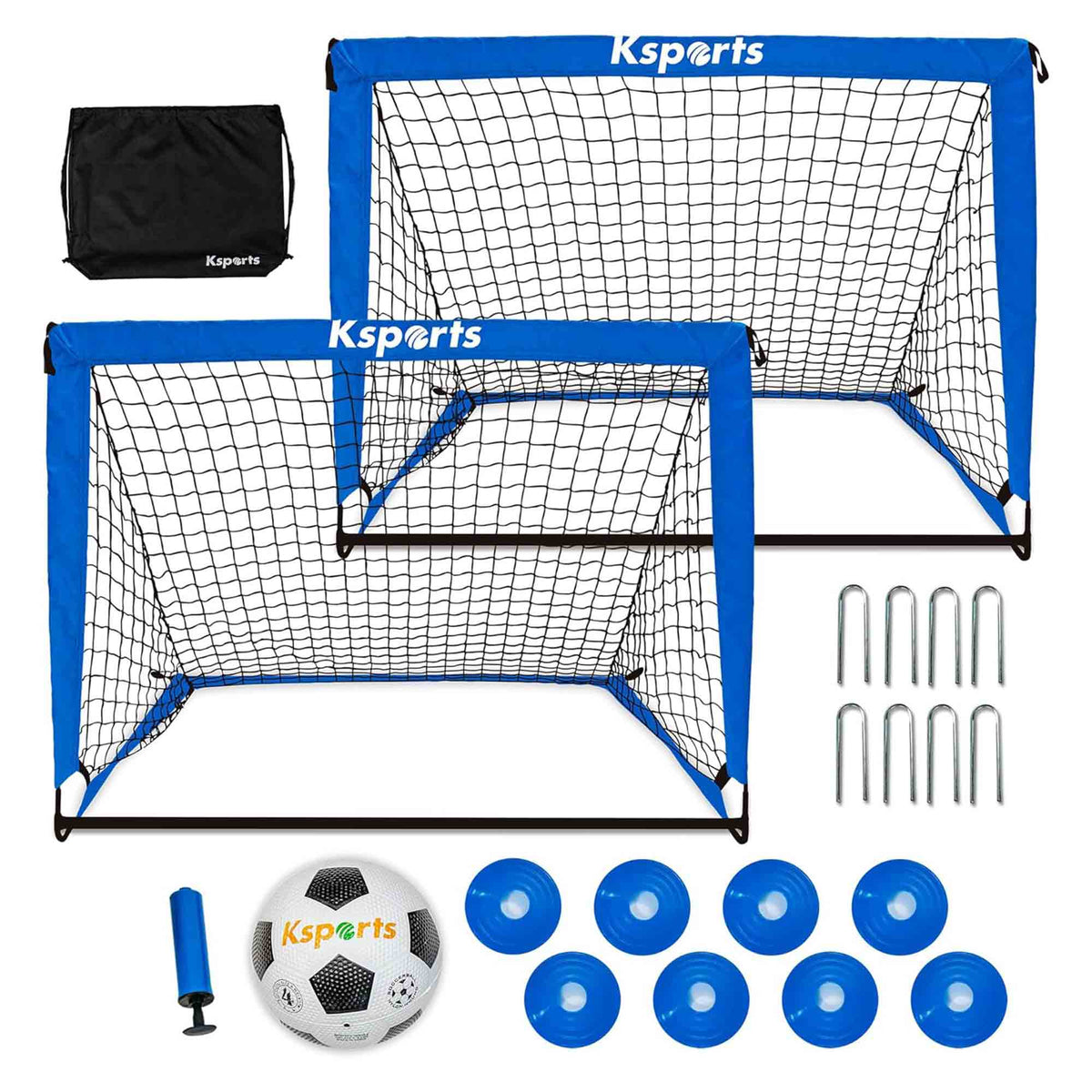 Ksports Squad Outdoor Portable Soccer Goal Set Kids Training Equipment, 4 x 3'