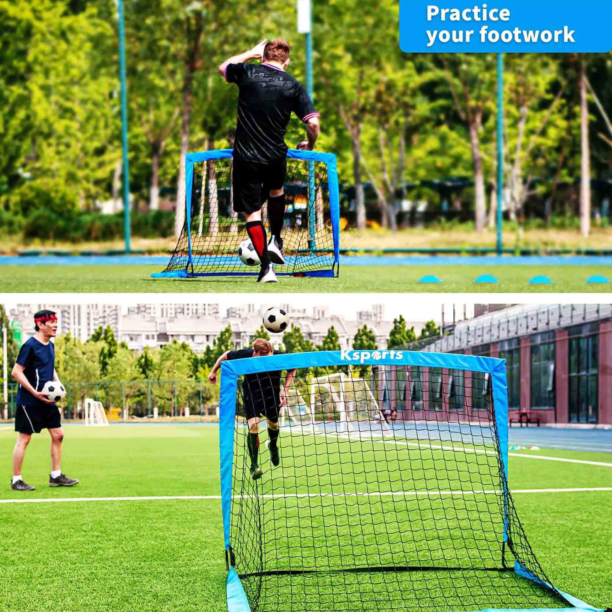 Ksports Squad Outdoor Portable Soccer Goal Set Kids Training Equipment, 4 x 3'