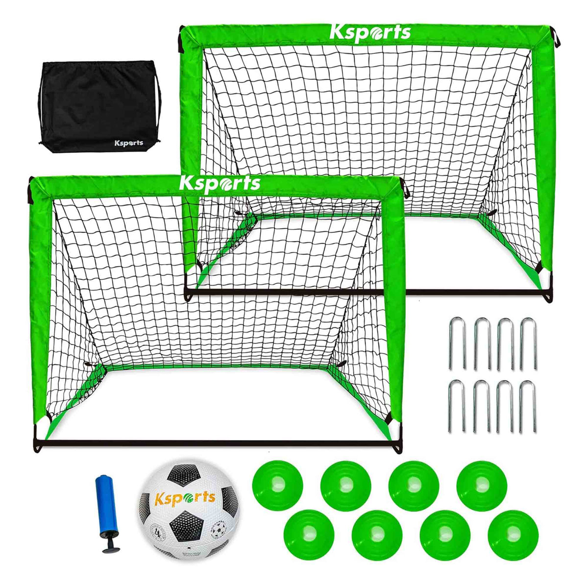 Ksports Squad Outdoor Portable Soccer Goal Set Kids Training Equipment, 4 x 3' - VMInnovations
