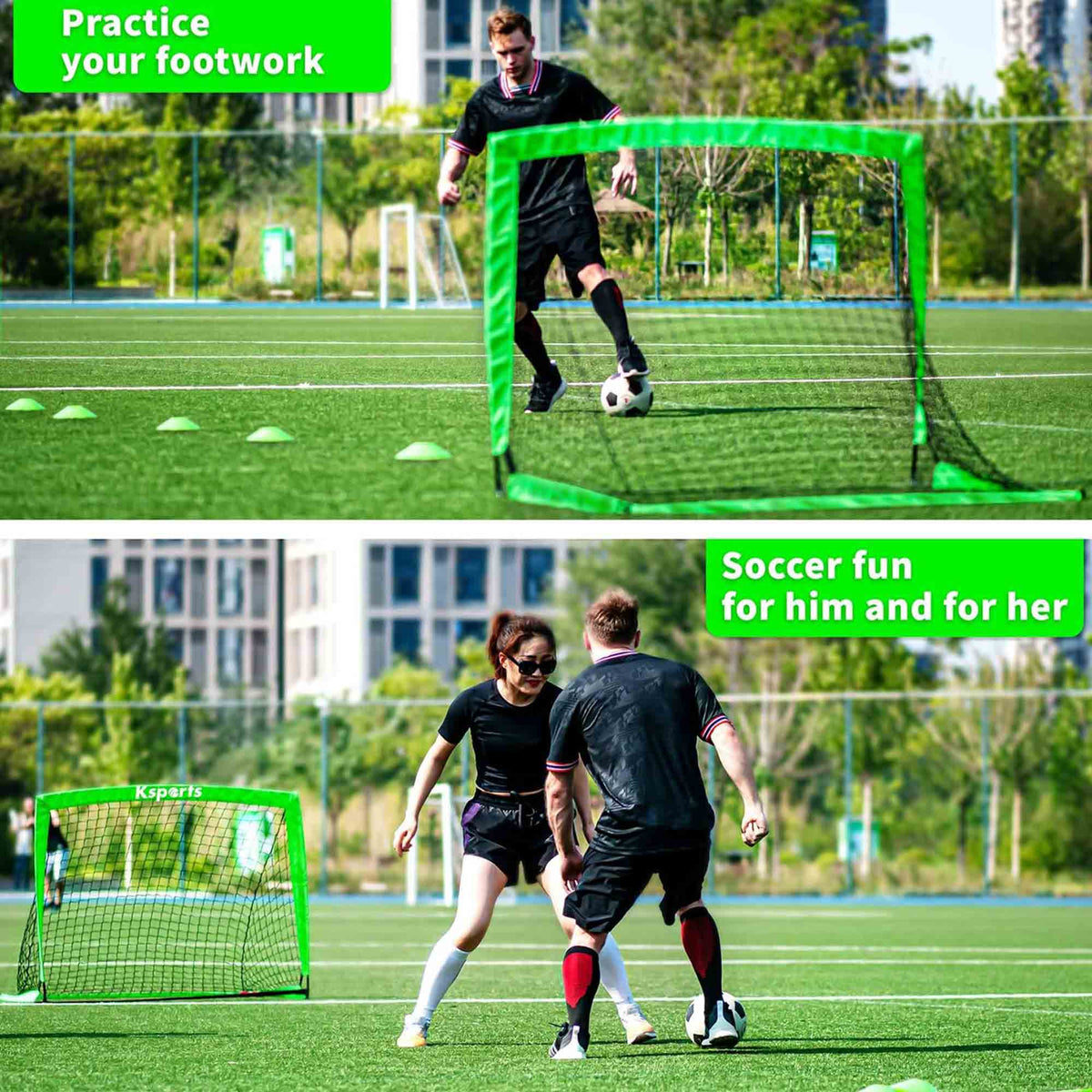 Ksports Squad Outdoor Portable Soccer Goal Set Kids Training Equipment, 4 x 3' - VMInnovations
