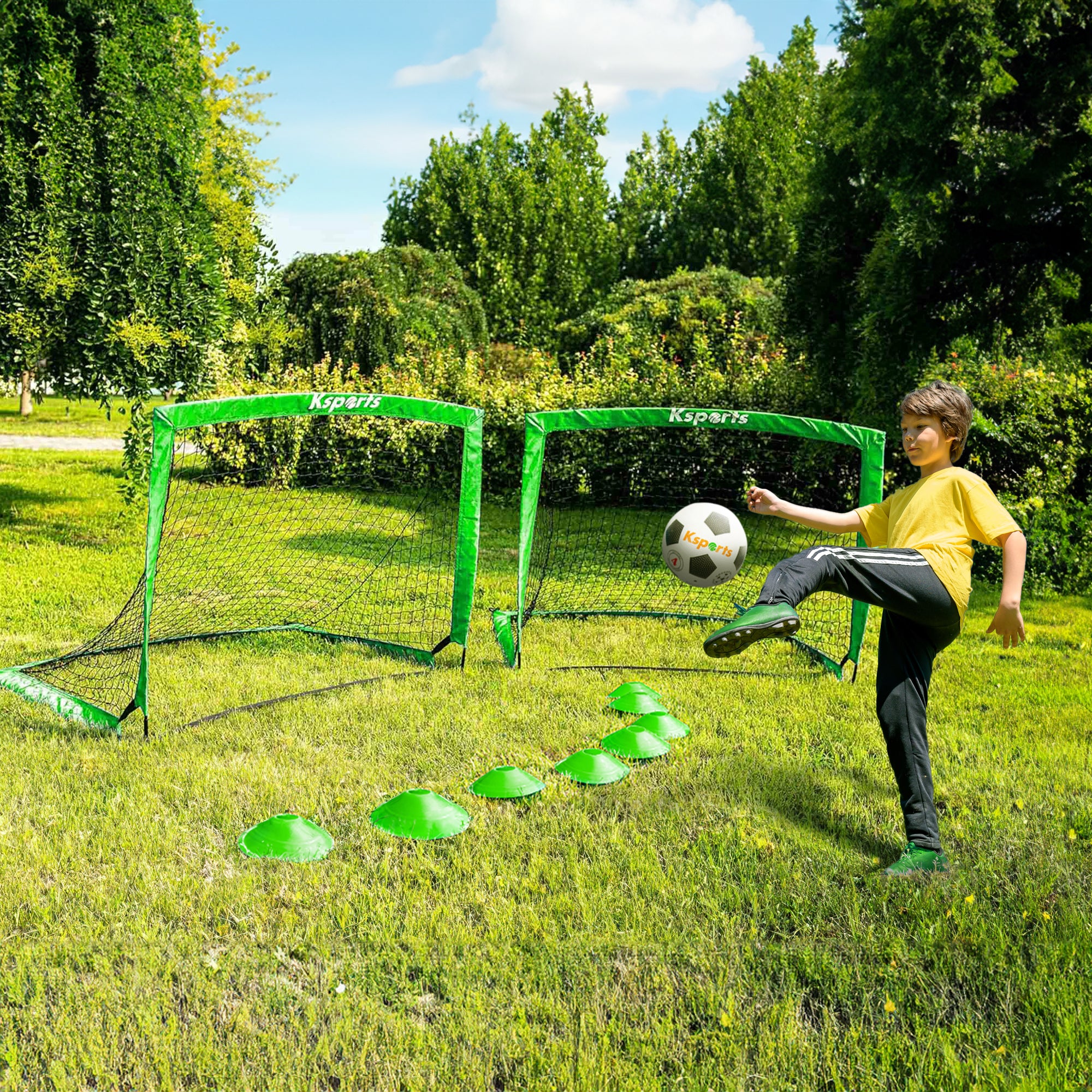 Ksports Outdoor Portable Soccer Goal Set Kids Training Equipment, 4x3'(Open Box) - VMInnovations