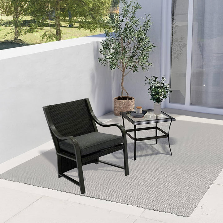 Four Seasons Courtyard Canmore Captain Outdoor Patio Cushioned Arm Chair, 2 Pack - VMInnovations